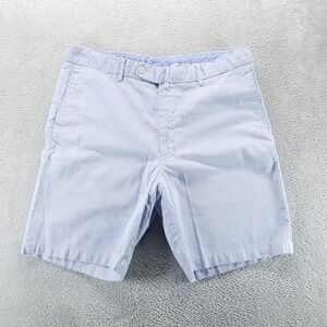 Peter Millar‎ Shorts Mens 36 Blue Bedford Cord 9" Chinos Flat Front Yacht Luxury